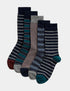 Marks & Spencer "5pk Cool & Fresh® Striped Cotton Rich Socks"